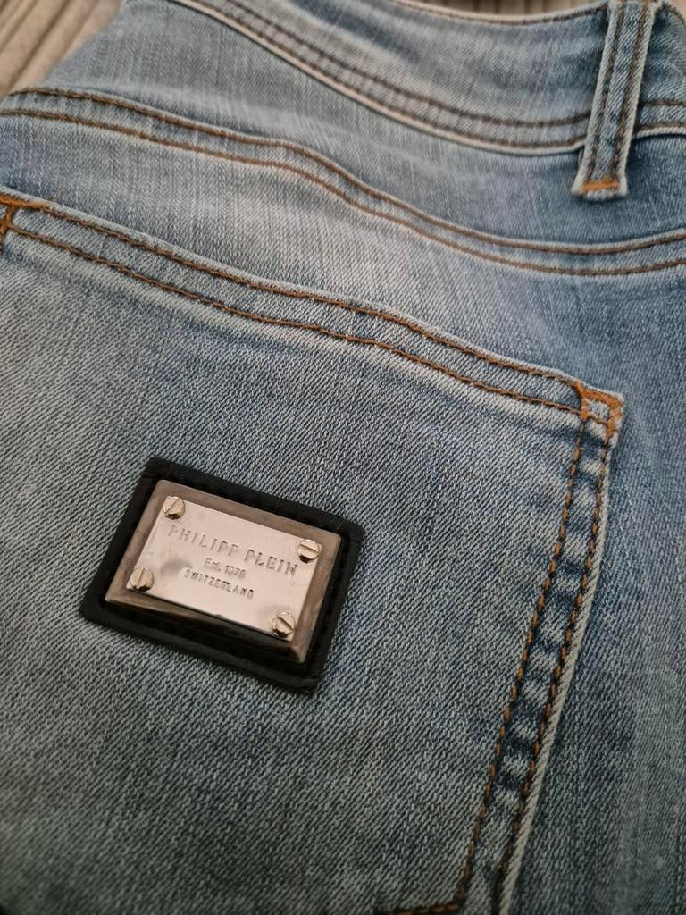 Philipp plein jeans 25, Ophalen of Verzenden, Zo goed als nieuw, Blauw, W27 (confectie 34) of kleiner