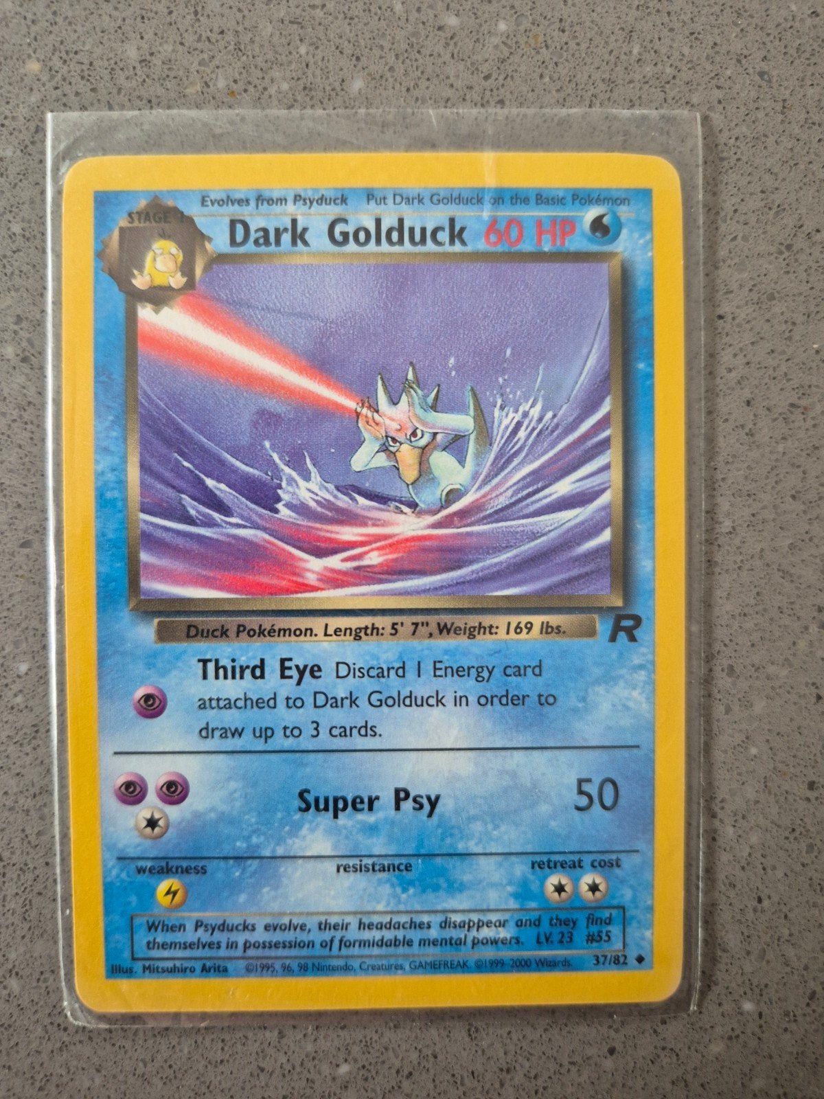 Pokémon Kaart: Dark Golduck 37/82 (Team Rocket), Ophalen of Verzenden, Zo goed als nieuw, Losse kaart