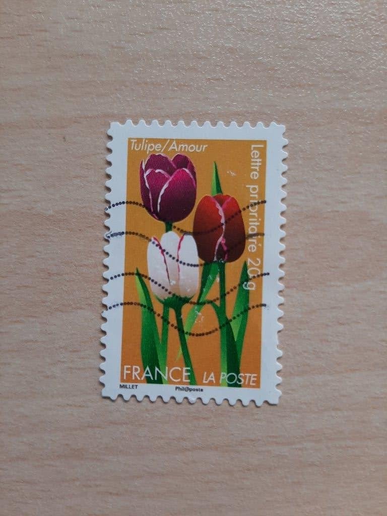 Frankrijk tulpen, Verzenden, Gestempeld
