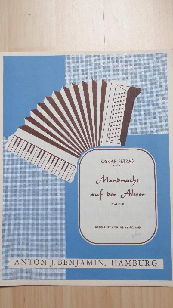 Oskar Fetras Op.60 - Mondnacht auf der Alster walzer, Muziek en Instrumenten, Klassiek, Ophalen of Verzenden, Zo goed als nieuw