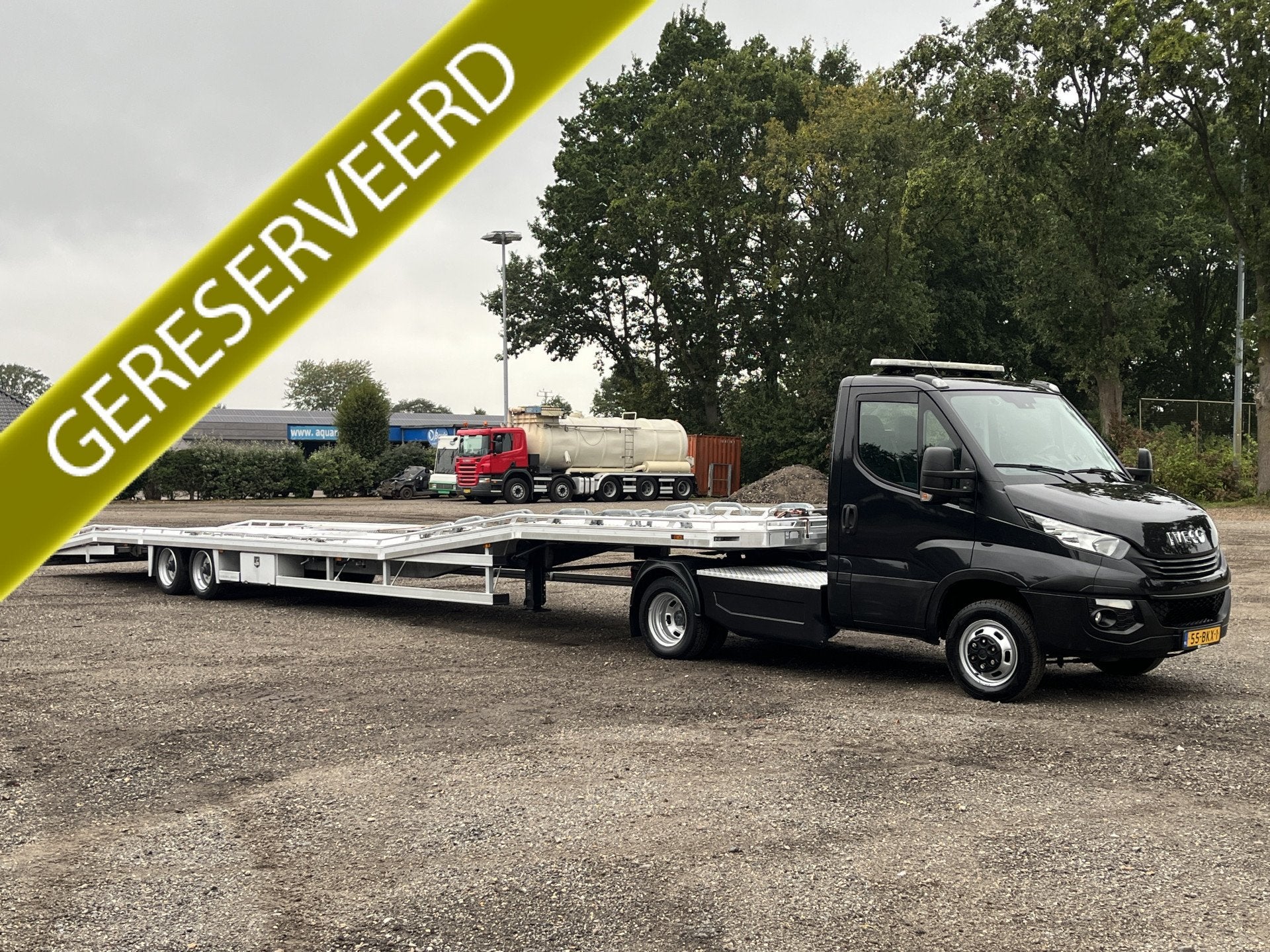 Iveco Daily 50C21 Tijhof Kuiper 7230kg Laadvermogen Oplegger, Auto's, Automaat, Stof, Gebruikt, 4 cilinders