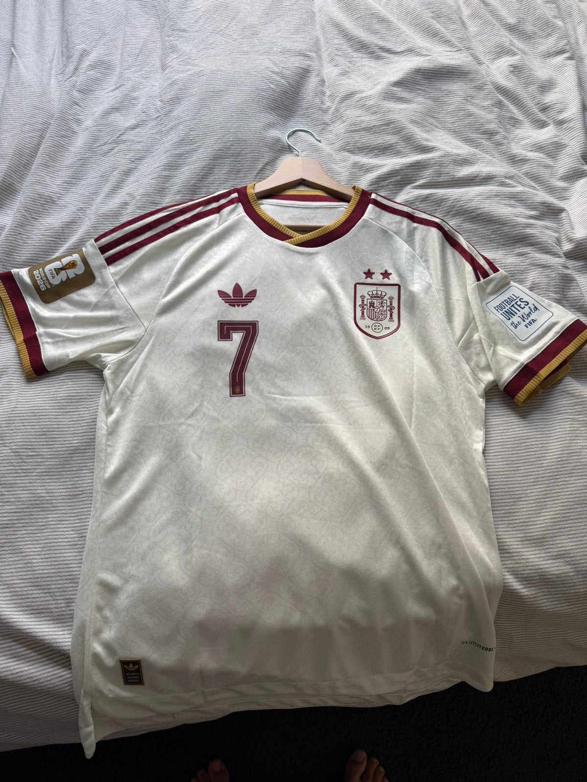 Voetbalshirt Spanje Ferran Torres #7 M, Sport en Fitness, Voetbal, Maat M, Verzenden, Zo goed als nieuw, Shirt