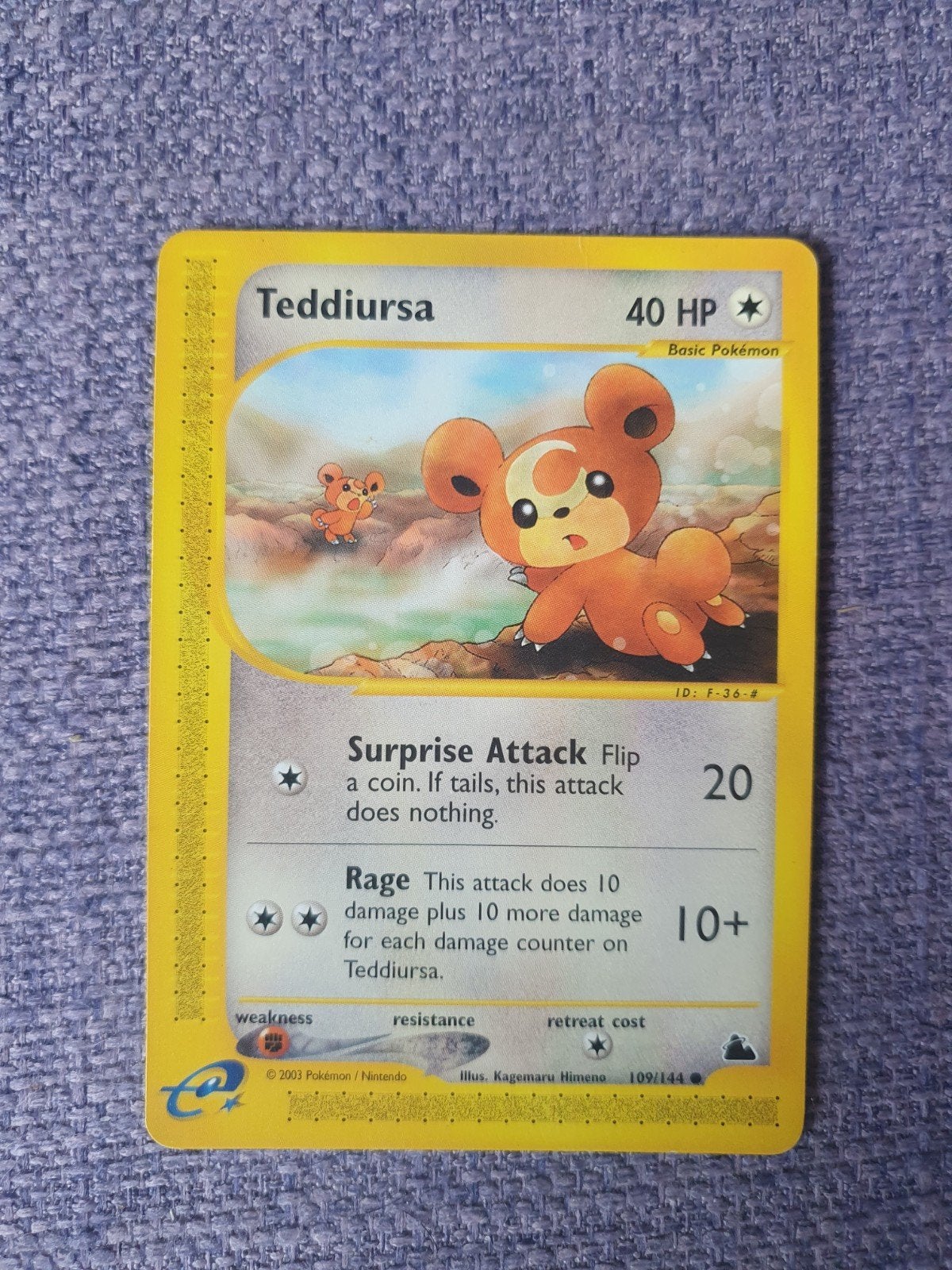 Teddiursa 109/144 pokemon kaart, Ophalen of Verzenden