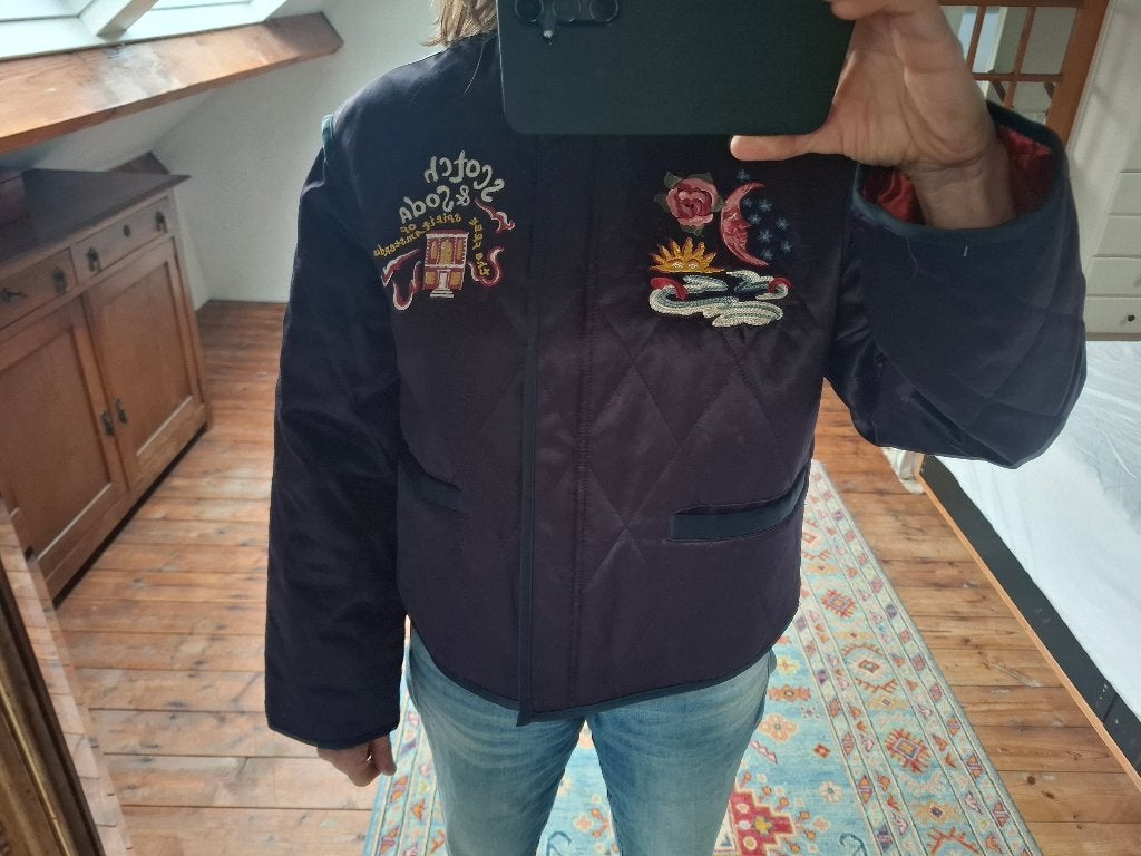 Jasje Scotch & Soda glans maat S, Kleding | Dames, Jassen | Winter, Ophalen of Verzenden, Nieuw, Maat 36 (S), Meerkleurig
