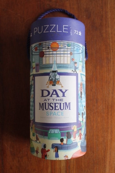 Day at the Museum Space legpuzzel (72) ruimtevaart in koker, Ophalen of Verzenden, Minder dan 500 stukjes, Gebruikt, Legpuzzel