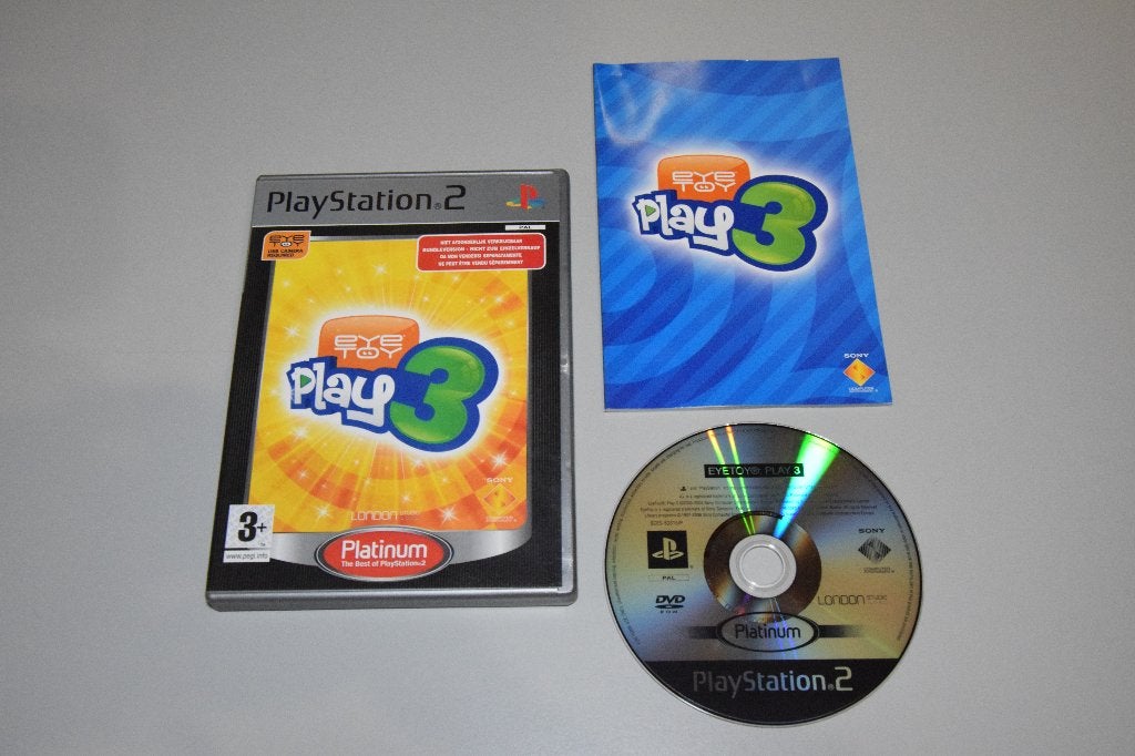 Playstation 2 (PS2): Eye Toy - Play 3 [Platinum], Avontuur en Actie, Ophalen of Verzenden, Zo goed als nieuw, 3 spelers of meer