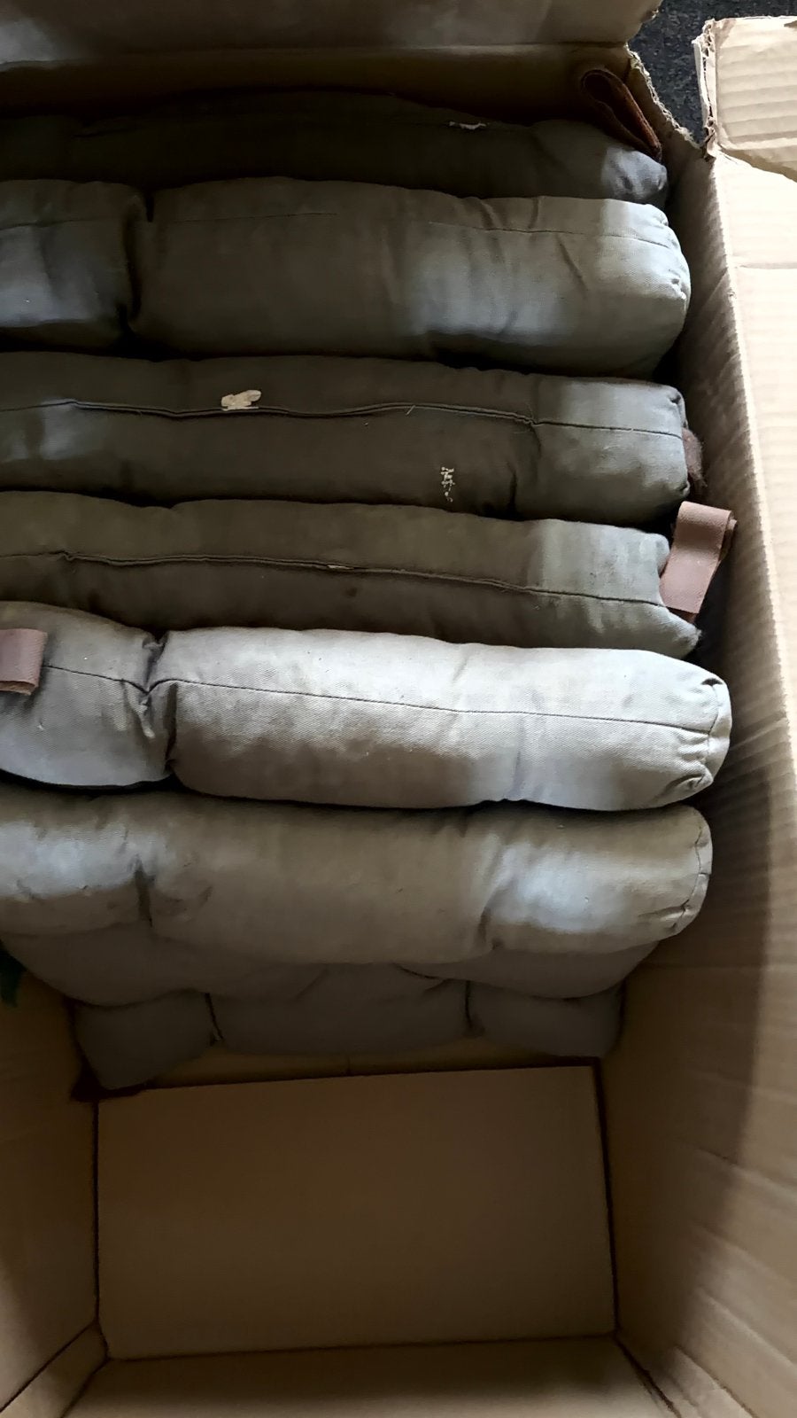 Set van 6 gebruikte tuinkussens, grijs, Ophalen, Overige merken, Gebruikt, Vierkant