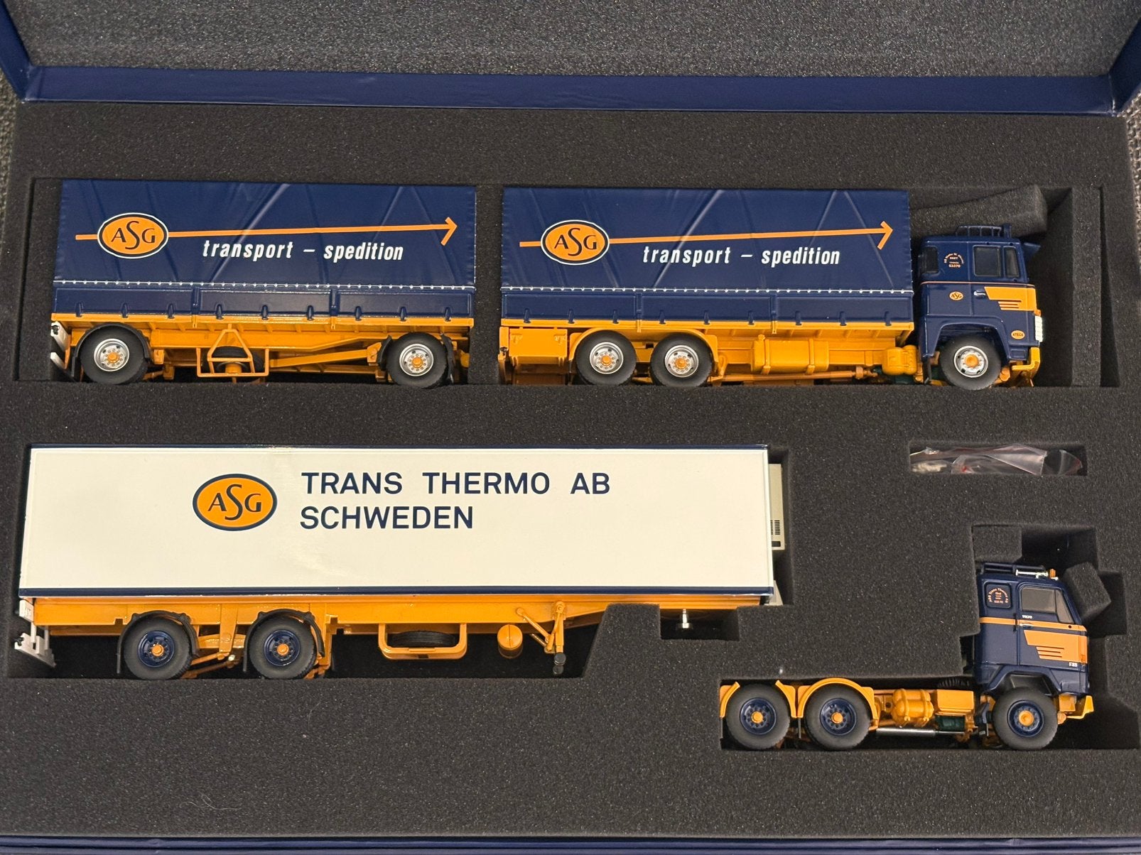 Set Volvo F89 Trans Thermo AB& Scania LB140 ASG 1/50 Tekno, Verzenden, Nieuw, Bus of Vrachtwagen, Tekno