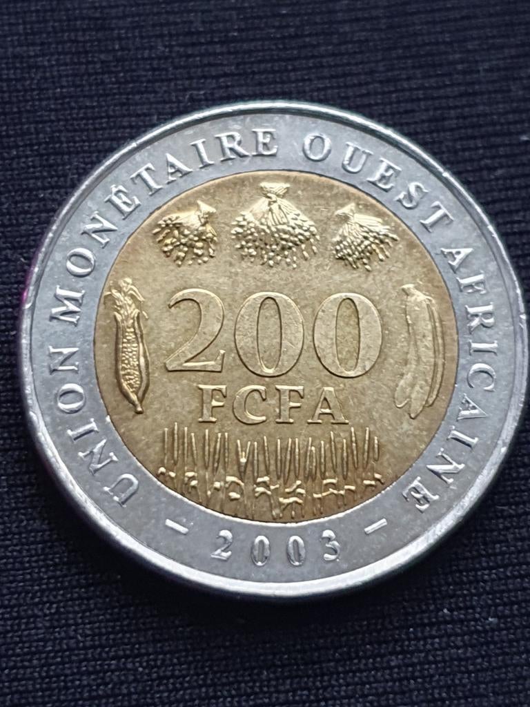 200 Francs munt uit 2003 West Afrika, Ophalen of Verzenden, Overige landen, Losse munt