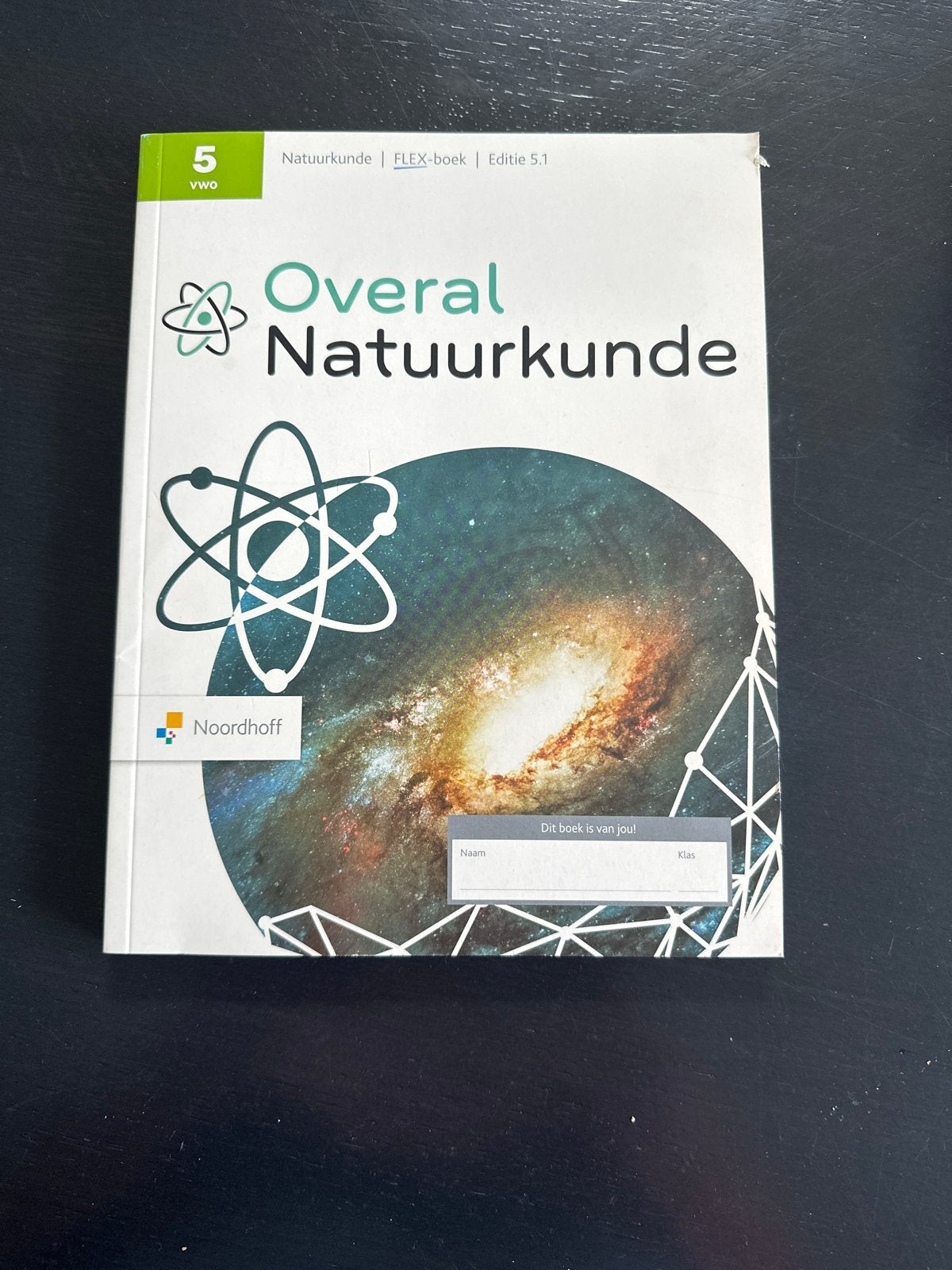 Overal Natuurkunde 5 VWO FLEX-boek Editie 5.1, Ophalen of Verzenden, Beta, Zo goed als nieuw
