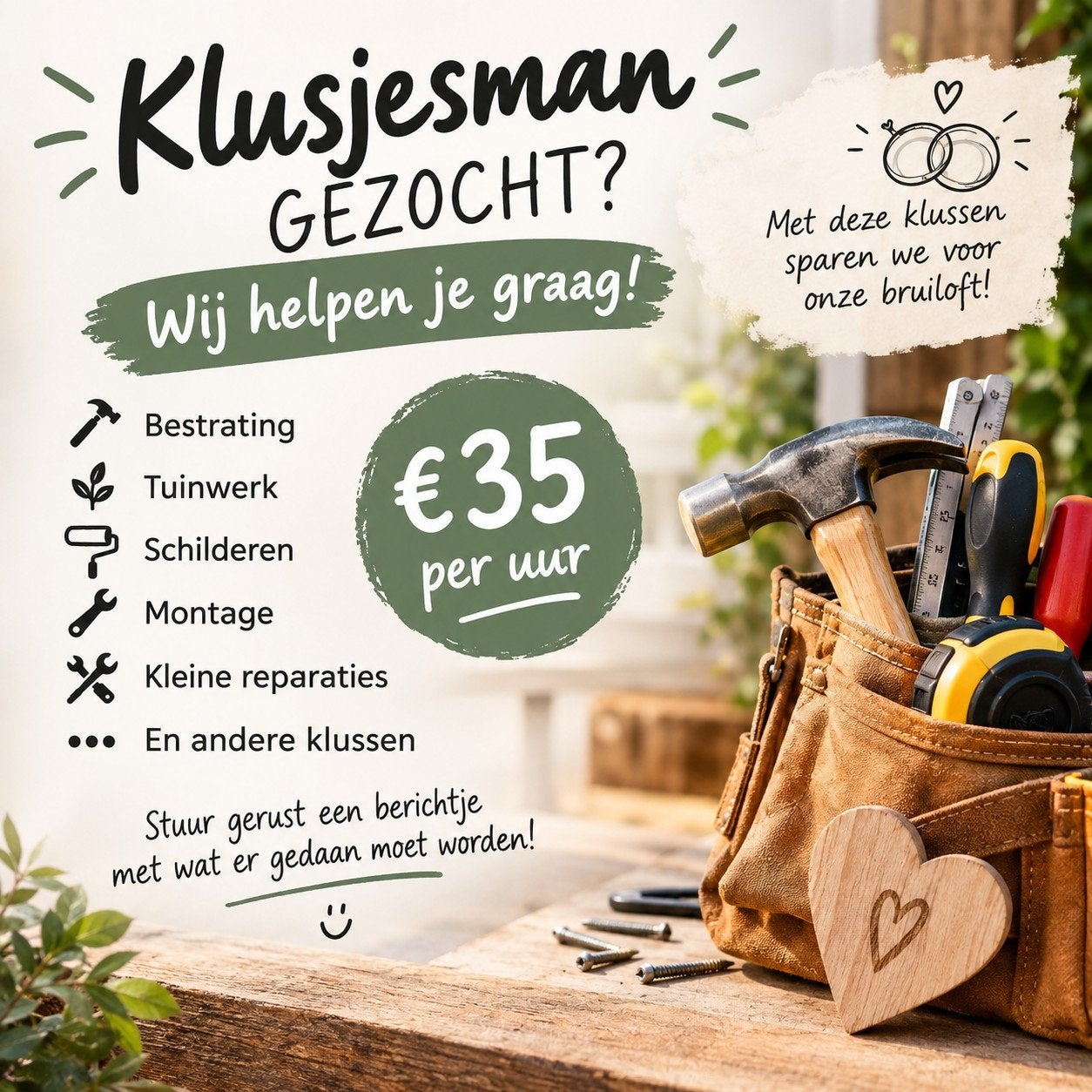 klusjesman aangeboden