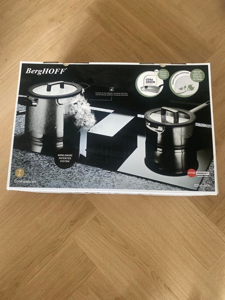 BergHOFF 7-delige pannenset - Nieuw in doos, Huis en Inrichting, Keuken | Potten en Pannen, Inductieplaat, Nieuw, Pannenset, Ophalen of Verzenden