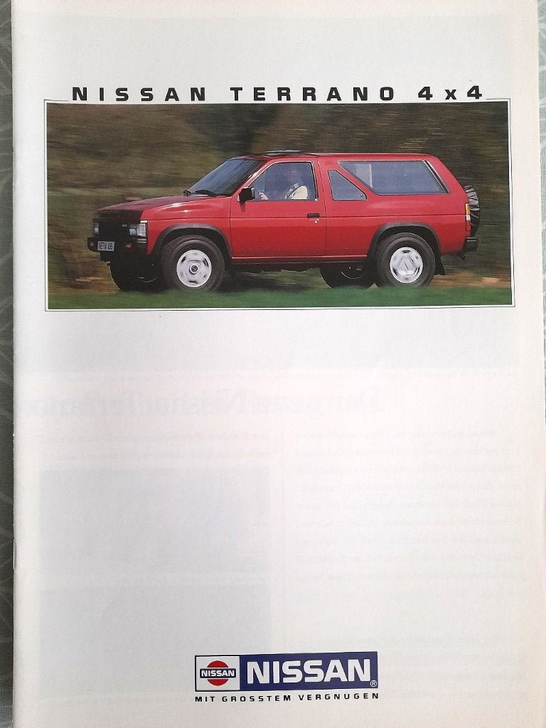 Nissan Terrano 4x4, brochure uit 7/1988, Verzenden, Zo goed als nieuw, Nissan