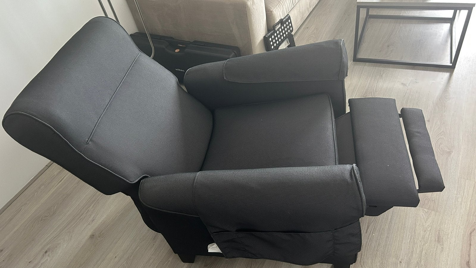 Lazy chair grijs, Ophalen, Gebruikt, Eenpersoons, 75 tot 100 cm