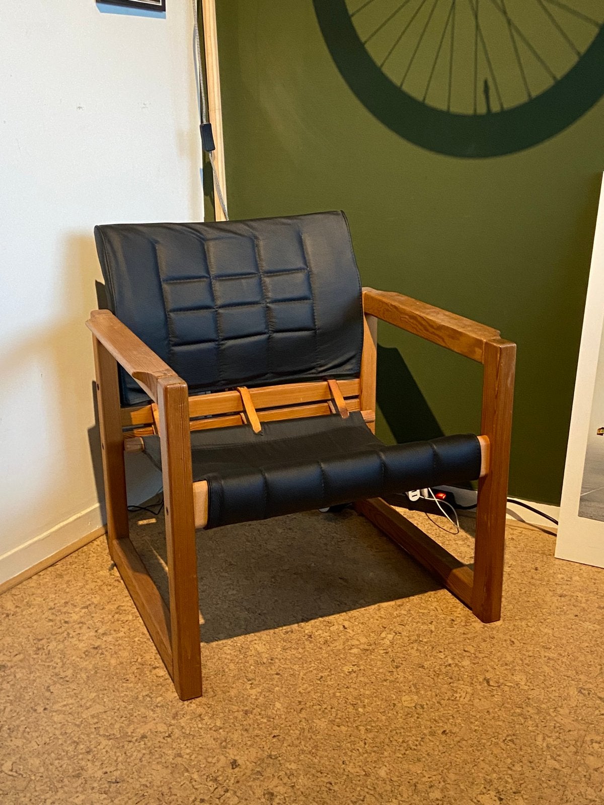 Vintage J.G. Steenkamer voor Creafort Safari stoel, Zwart, Hout, Ophalen of Verzenden, Zo goed als nieuw