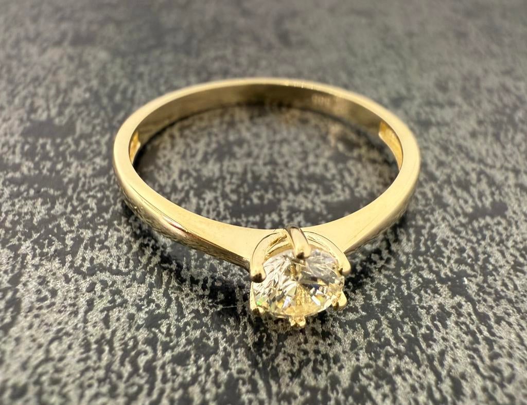 Prachtige 14 karaats gouden verlovingsring / trouwring, Sieraden, Tassen en Uiterlijk, Ringen, Ophalen of Verzenden, Nieuw, Goud