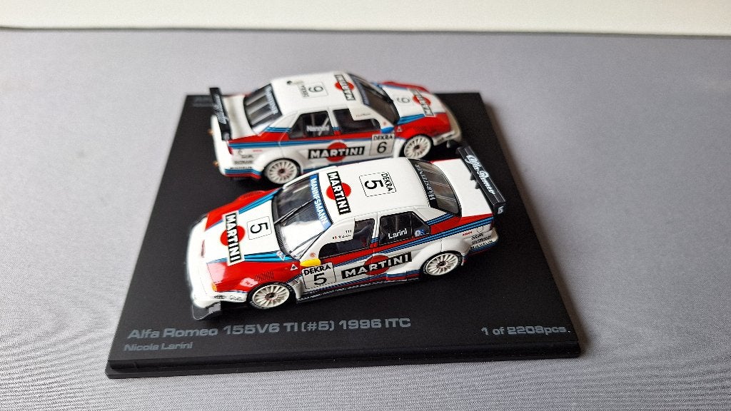 HPI Racing Alfa Romeo 155 V6 TI ITC  Martini Twin Set 1:43, Ophalen of Verzenden, Zo goed als nieuw, Auto, Overige merken