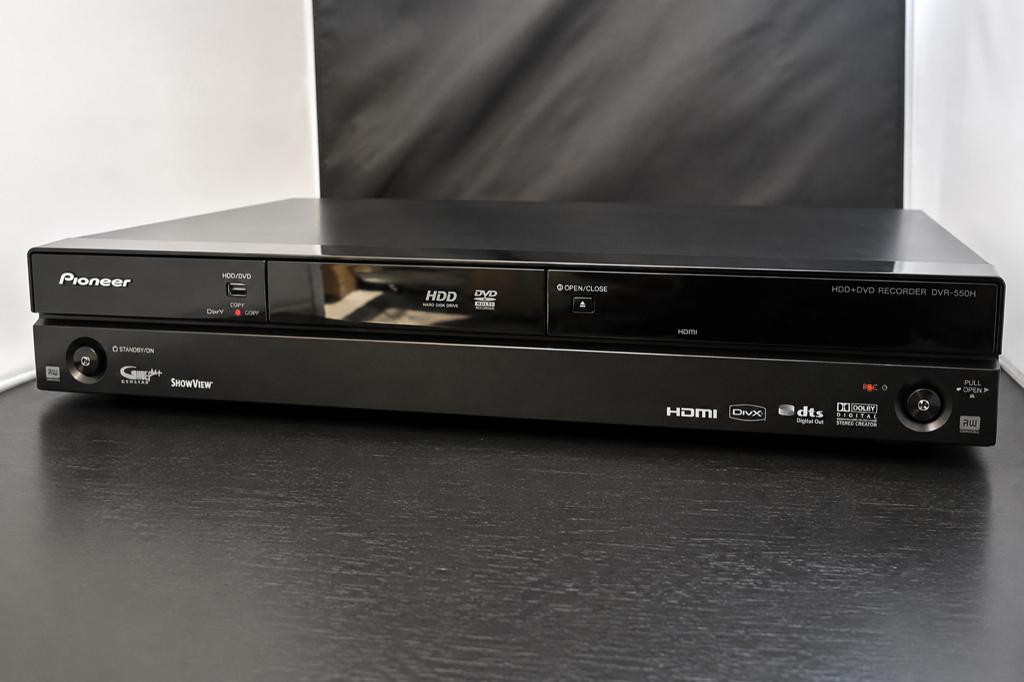 Pioneer DVR-550H HDD/DVD Recorder HDMI + Afstandsbediening, Gebruikt, G, Ophalen of Verzenden, E