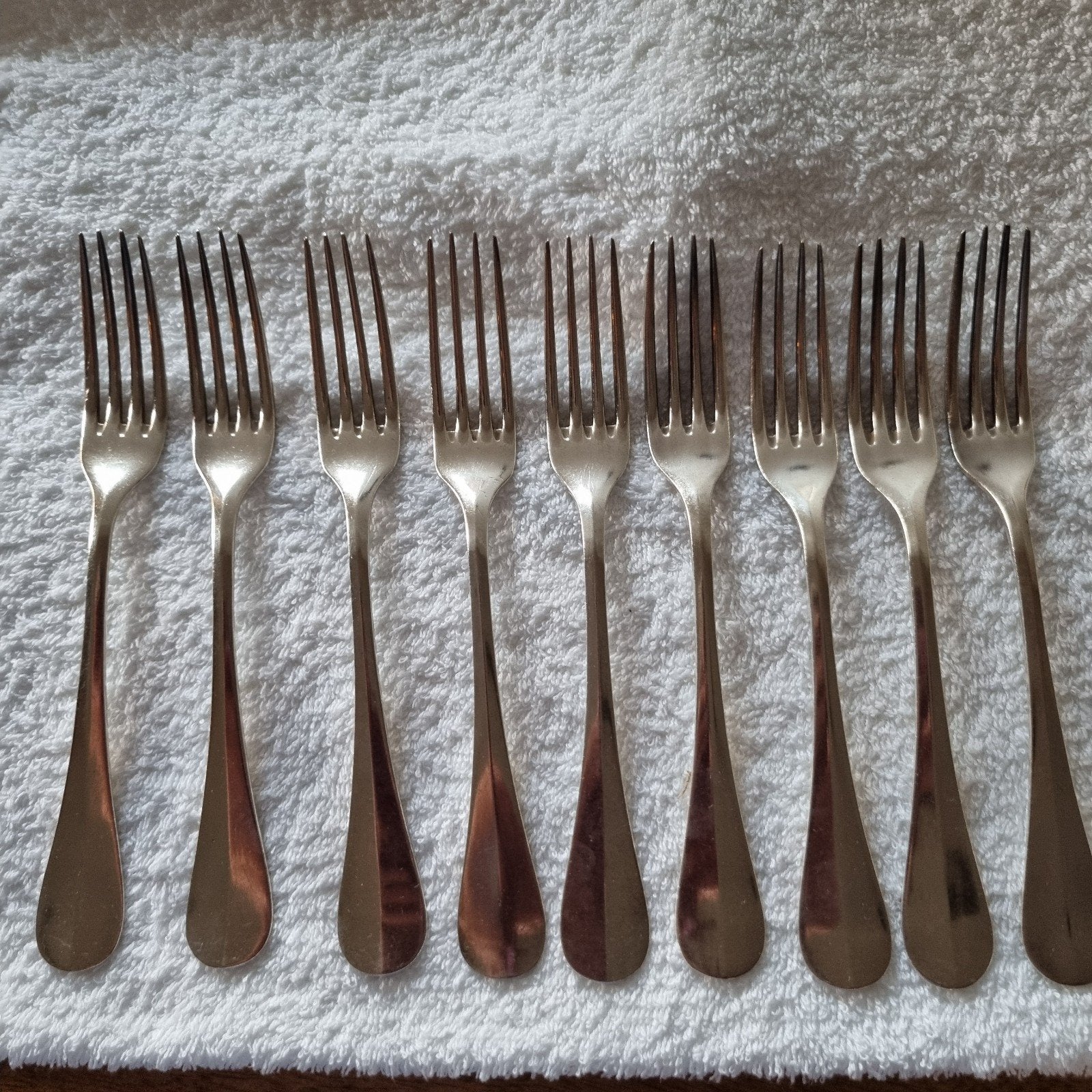 9 Christofle Baguette Fidelio Uniplat verzilverd vork antiek, Ophalen of Verzenden