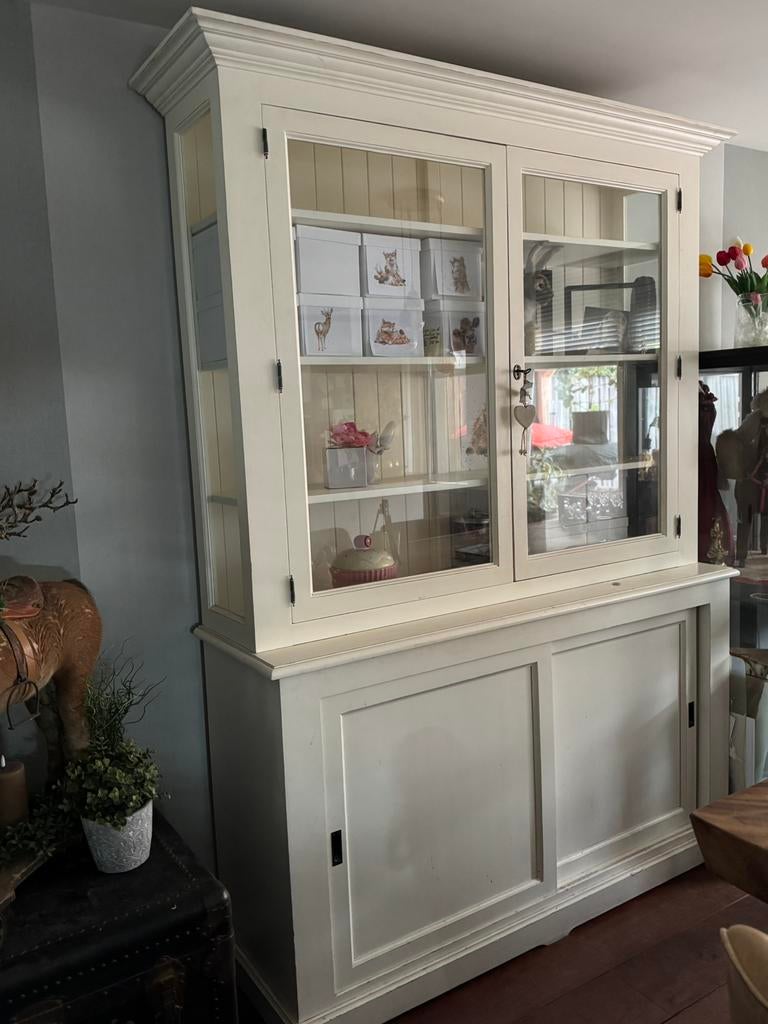 Landelijke buffetkast display kast servieskast veel ruimte, Ophalen, Met deur(en), 200 cm of meer, Zo goed als nieuw