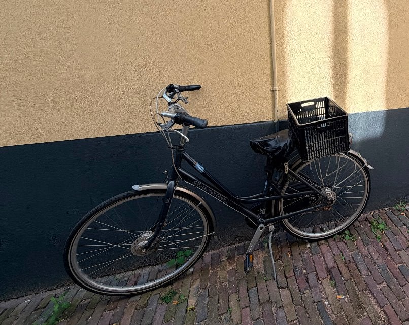 Gazelle Fiets - Zwart - met krat, Ophalen, Gebruikt, Gazelle