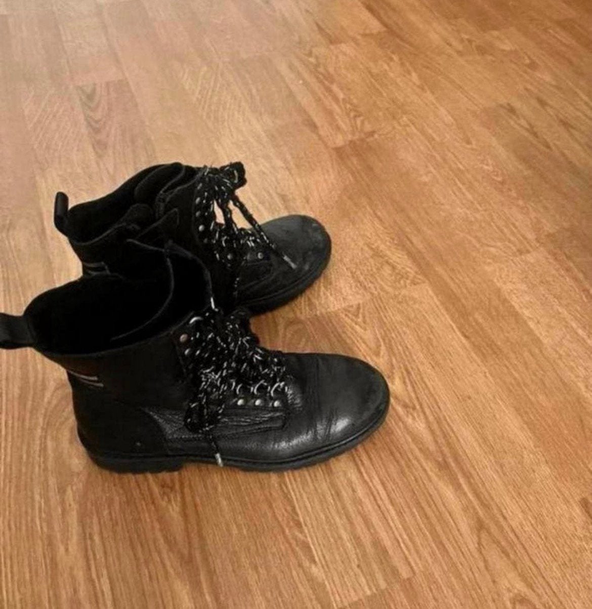 Meisjes veter boots maat 34 leer, Ophalen of Verzenden, Zo goed als nieuw, Meisje, Laarzen