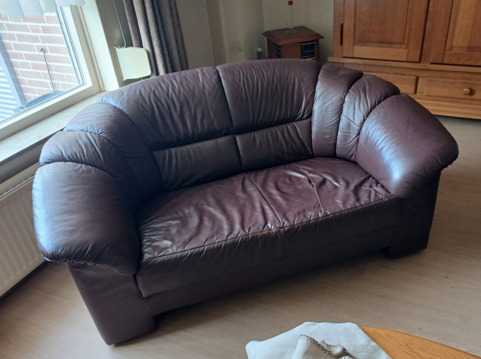 leren bank, Ophalen, Gebruikt, 75 tot 100 cm