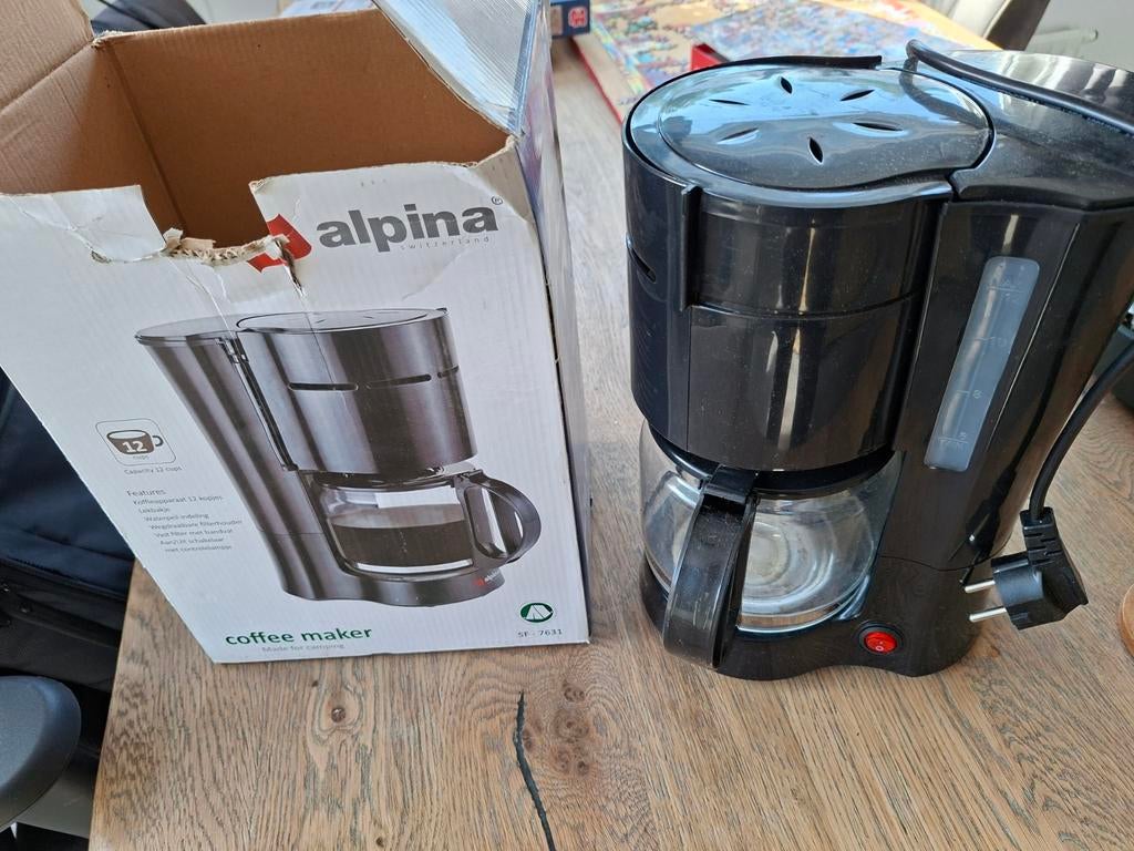 Alpina camping Koffiezetapparaat -12 kopjes, 10 kopjes of meer, Koffiemachine, Gemalen koffie, Ophalen of Verzenden