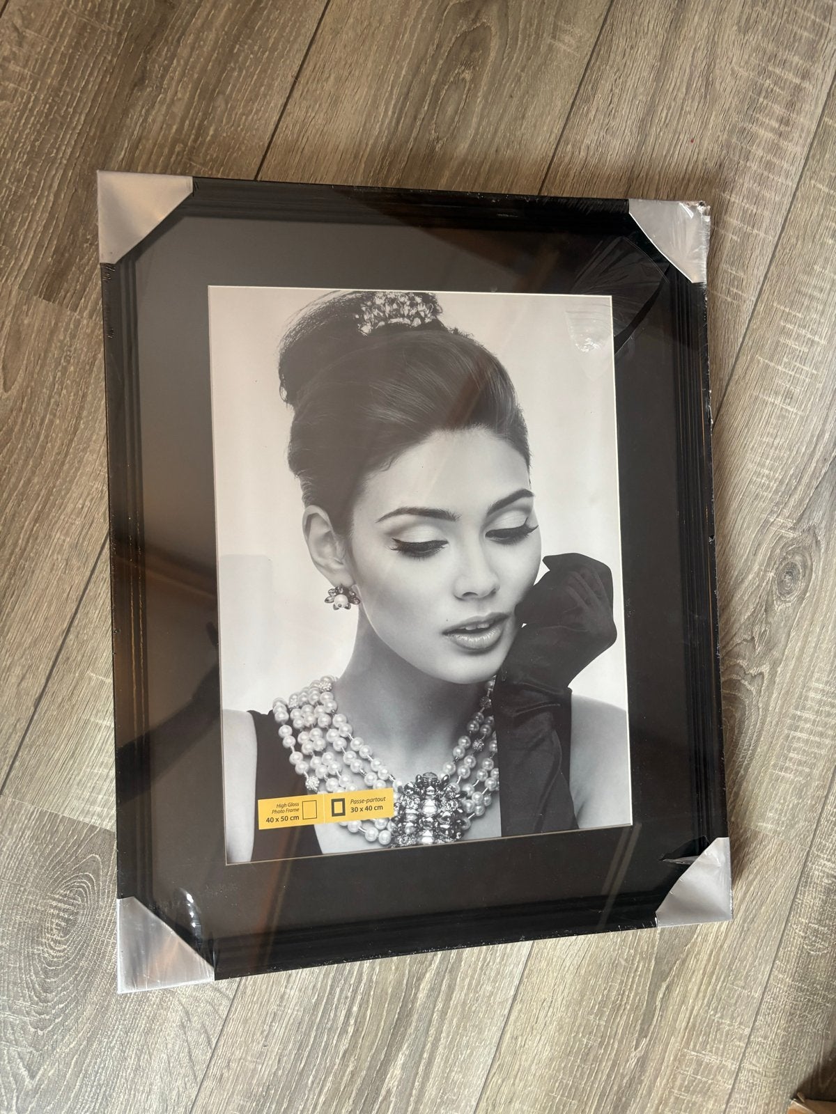 Zwarte fotolijst 40x50, Ophalen, Nieuw, Fotolijst, Met afbeelding