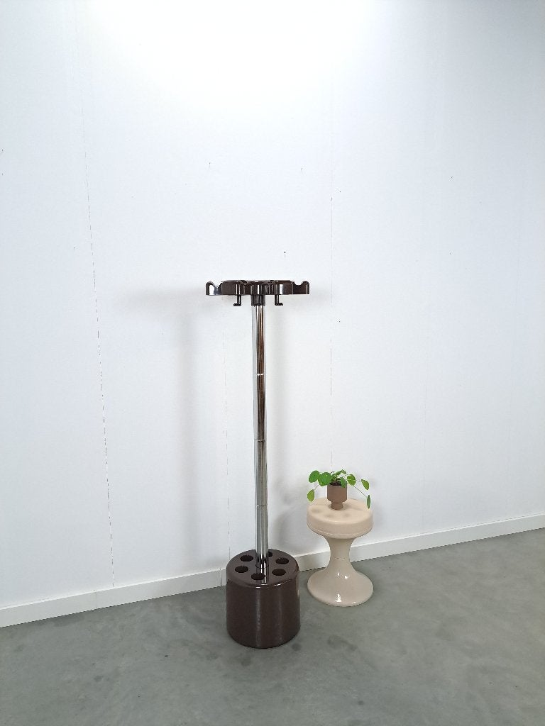 Bruine Velca Legnano kapstok, VIP chroom, kunststof vintage, Kunststof, Gebruikt, Ophalen of Verzenden, Staande kapstok