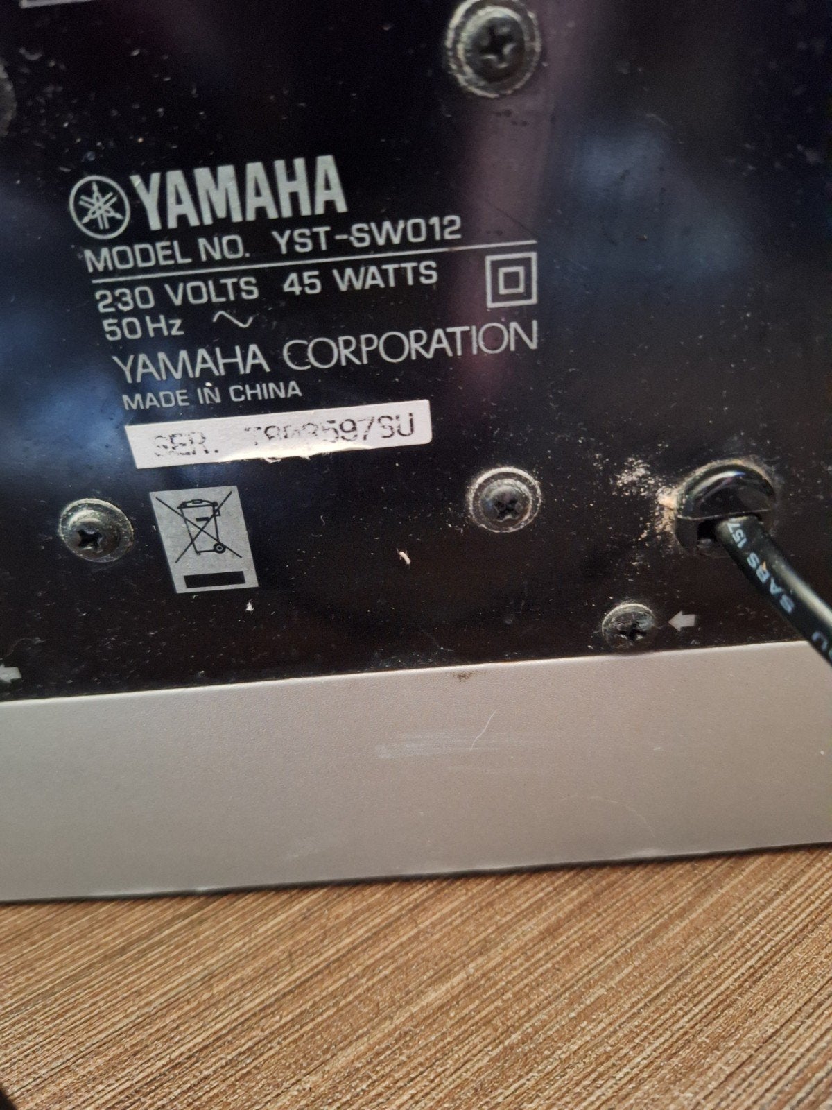 Yamaha YST-SW012 Subwoofer - Krachtige Bas, Gebruikt, Subwoofer, Yamaha, Ophalen of Verzenden