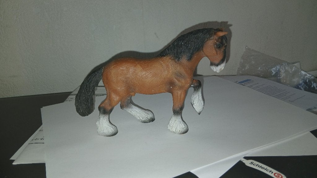 Shire paard, dierfiguur Bullyland, Ophalen of Verzenden, Gebruikt, Paard, Beeldje of Figuurtje