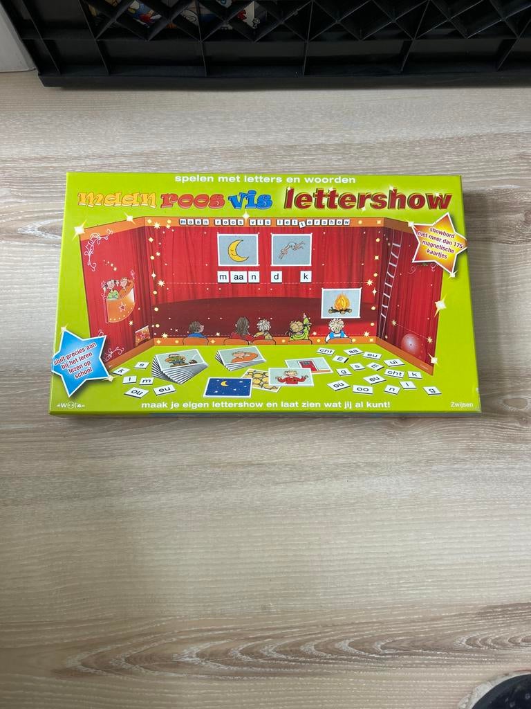 Maan Roos Vis Lettershow - Magnetisch Spel, Ophalen of Verzenden, Zo goed als nieuw, Taal en Lezen
