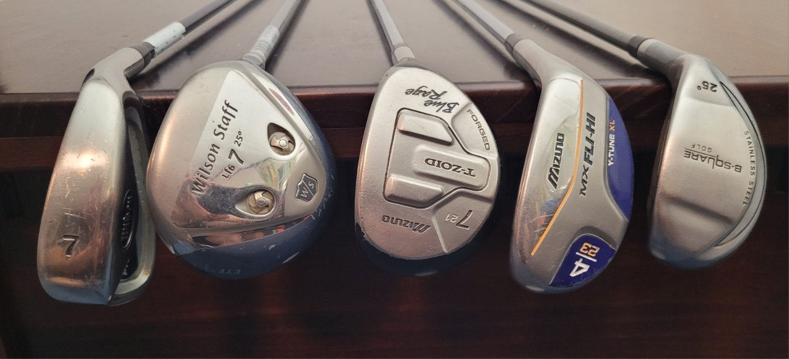 Diverse hybride golfclubs - Wilson, Mizuno, B-Square, Sport en Fitness, Ophalen, Gebruikt, Club, Overige merken
