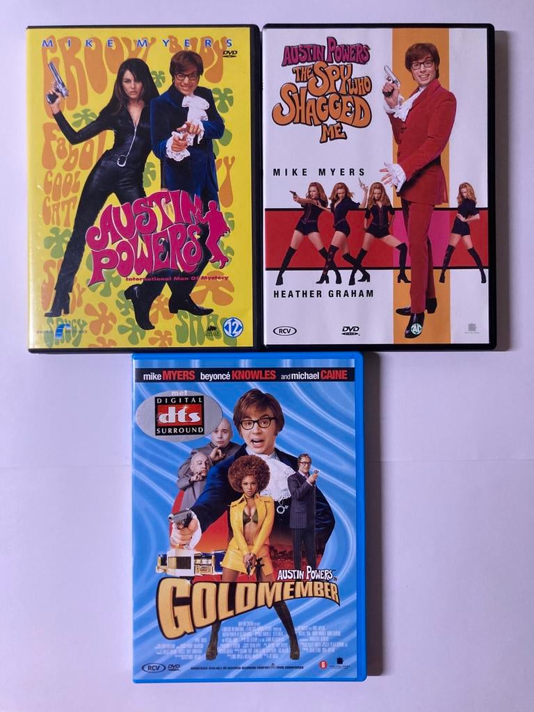 Austin Powers deel 1 + 2 + 3, 1997 – 2002 / 3x DVD / 3 films, Vanaf 12 jaar, Ophalen of Verzenden, Zo goed als nieuw, Overige genres