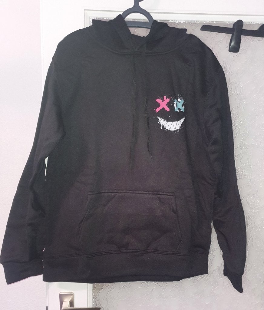 Zwarte Hoodie met Graffiti Smile maat: L, Ophalen of Verzenden, Nieuw, Bovenkleding