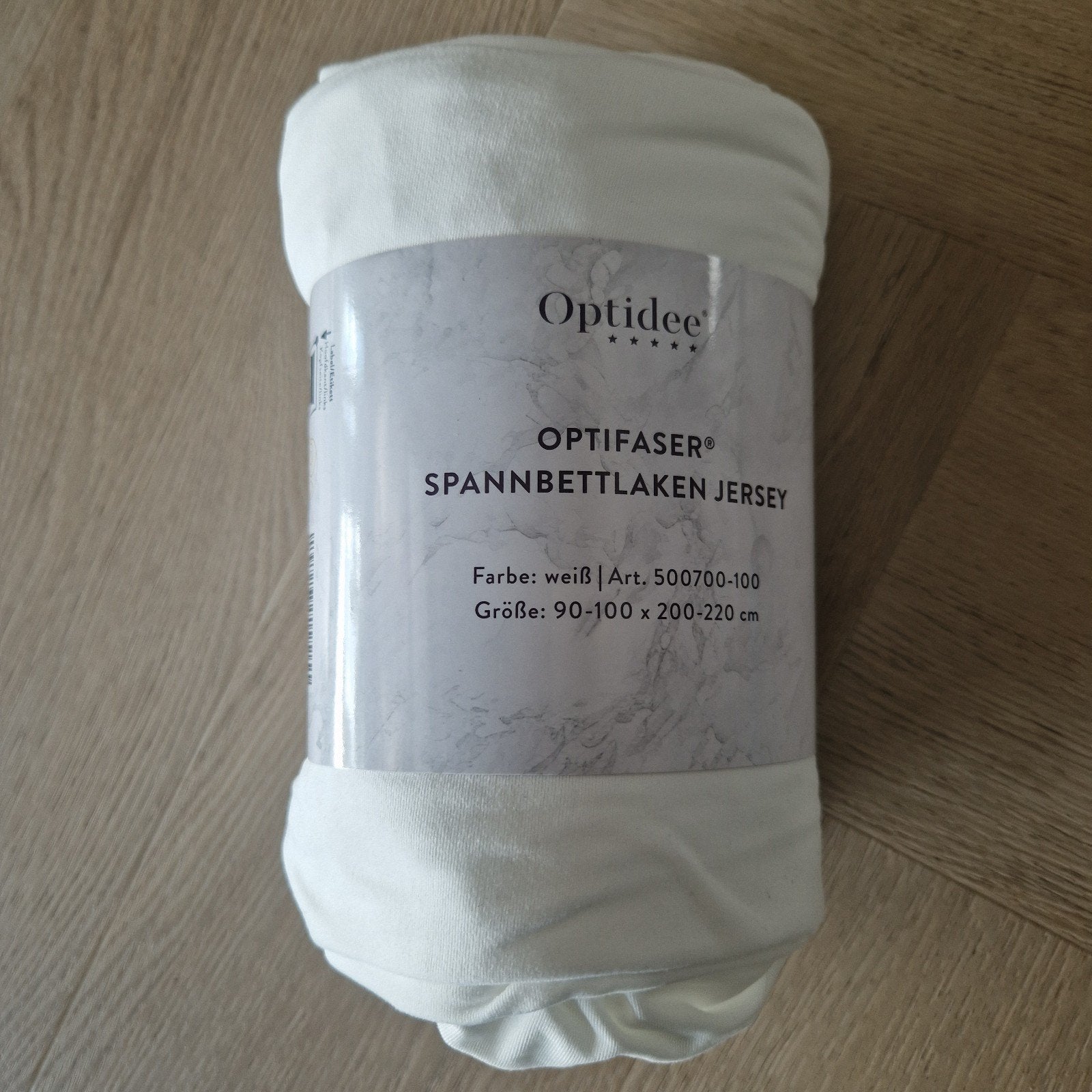 Optidee Jersey hoeslaken wit 90x200-220 cm nieuw, Ophalen of Verzenden, Nieuw, Wit, Hoeslaken of Sloop