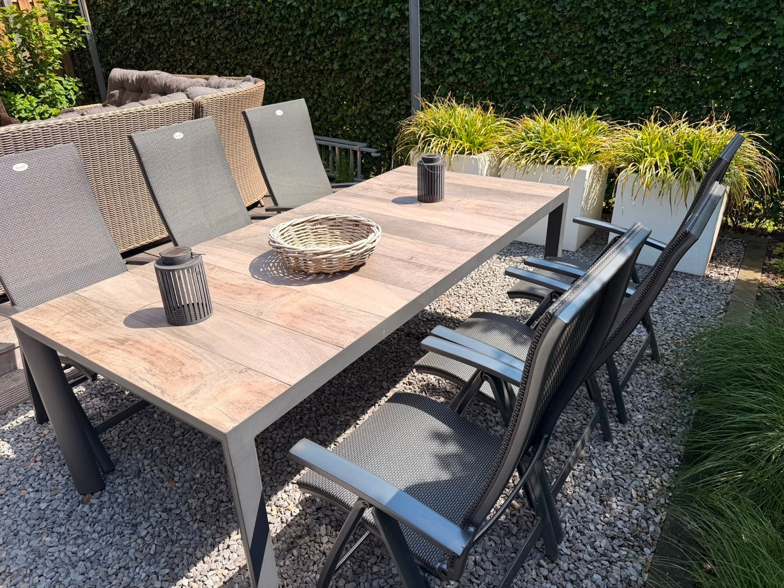 Moderne Diningset Hartman Valentino stoelen en grote tafel, Ophalen, Gebruikt, Eettafel, 6 zitplaatsen