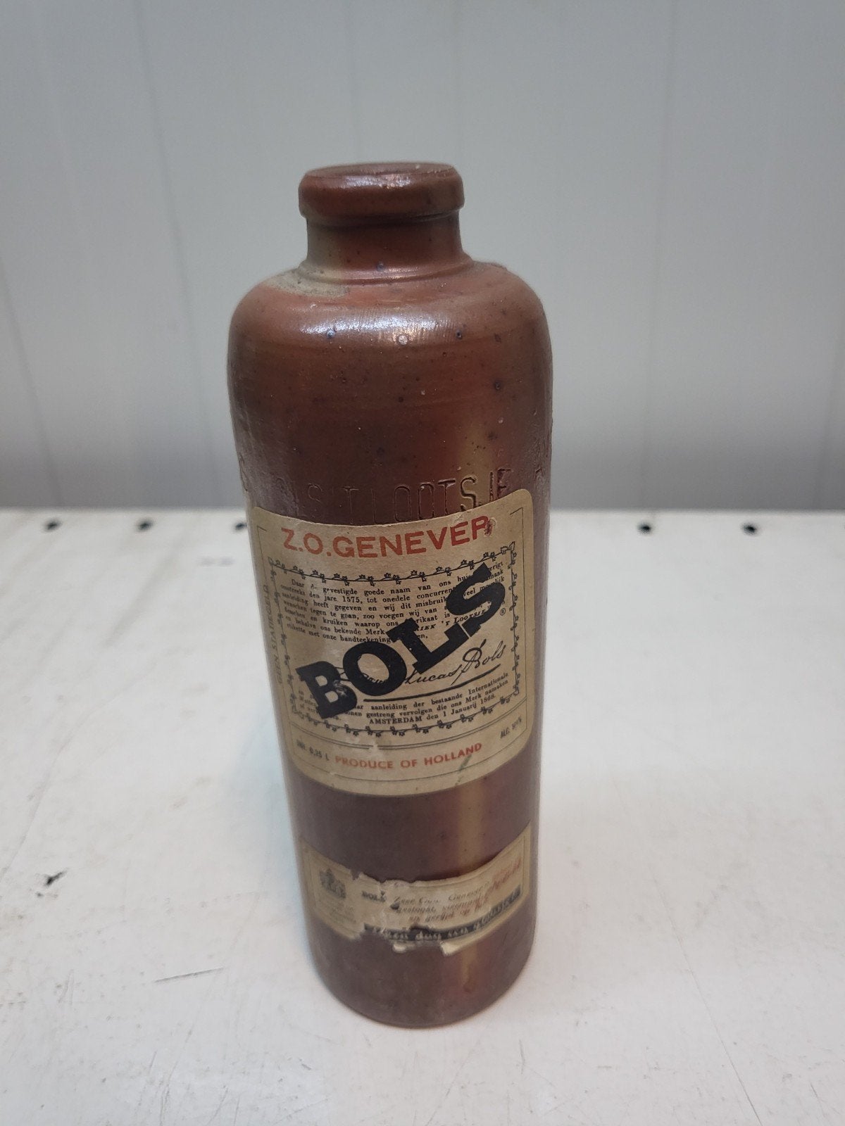 Antieke Bols Jenever Kruik - 1/4 Liter Amsterdam, Ophalen of Verzenden