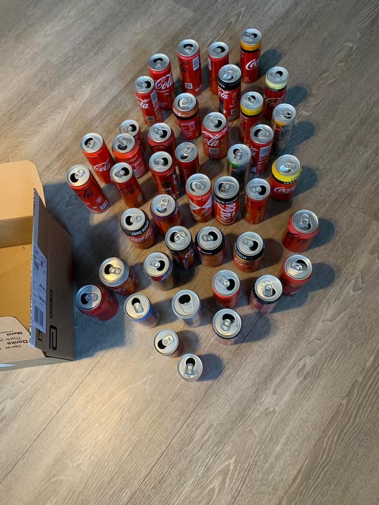 Cola blikjes, Ophalen of Verzenden, Zo goed als nieuw, Overige