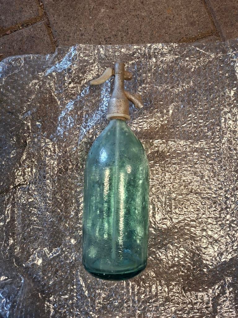 Antieke Vintage Soda Spuitfles - Groen Glas, Ophalen