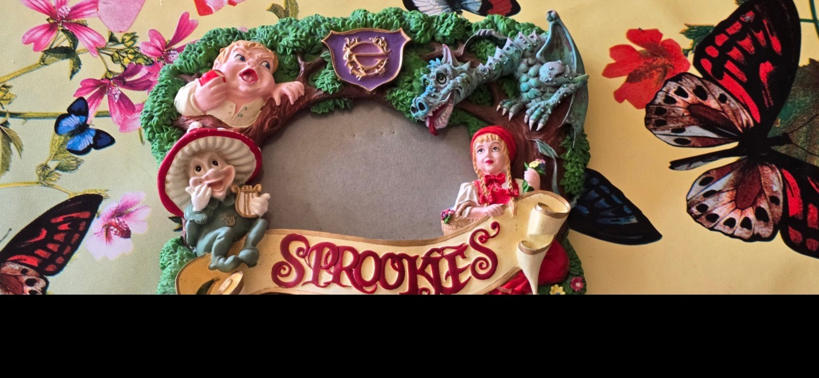 efteling Sprookjes fotolijstje met draak en kabouters, Ophalen, Overige materialen, Met afbeelding, Gebruikt