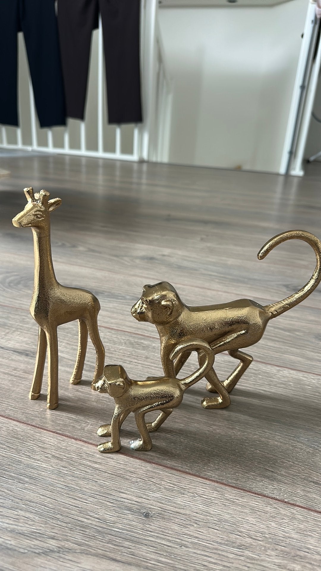 Light&living aapjes en giraffe goud, Ophalen of Verzenden, Goud