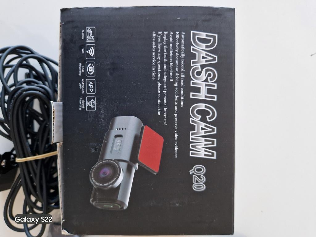 Dashcam Q20 4K Ultra HD met WiFi en Loop Recording, Ophalen of Verzenden, Nieuw