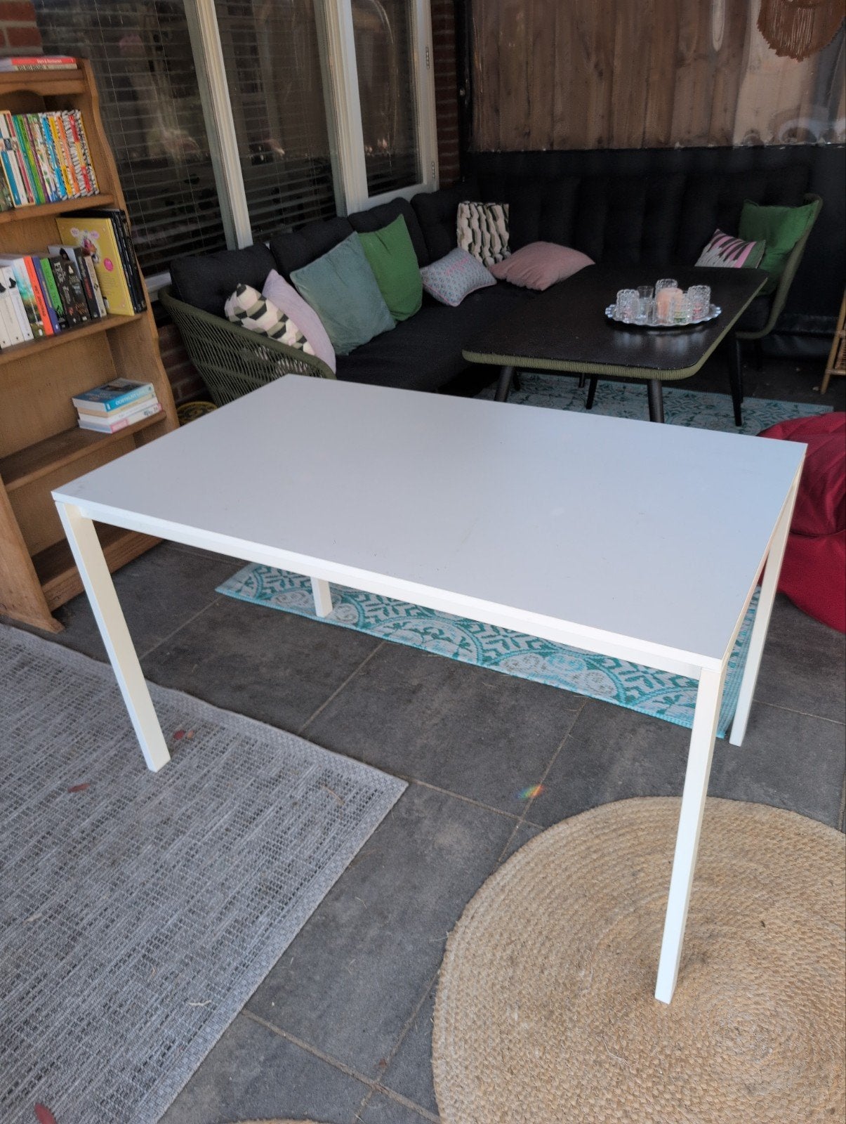 IKEA Melltorp eettafel of bureau, Ophalen, 100 tot 150 cm, Overige materialen, 50 tot 100 cm