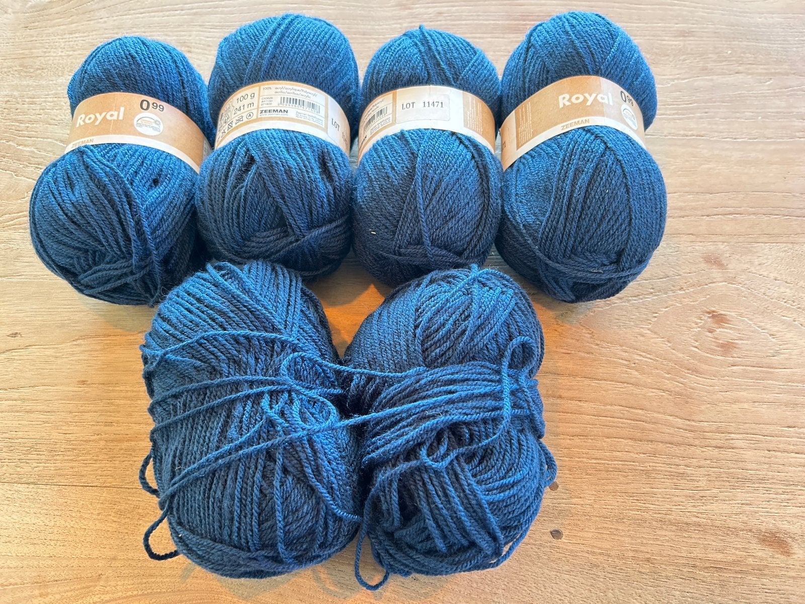 Royal acrylgaren blauw zeeman, Ophalen of Verzenden, Nieuw, Breien of Haken, Wol of Garen