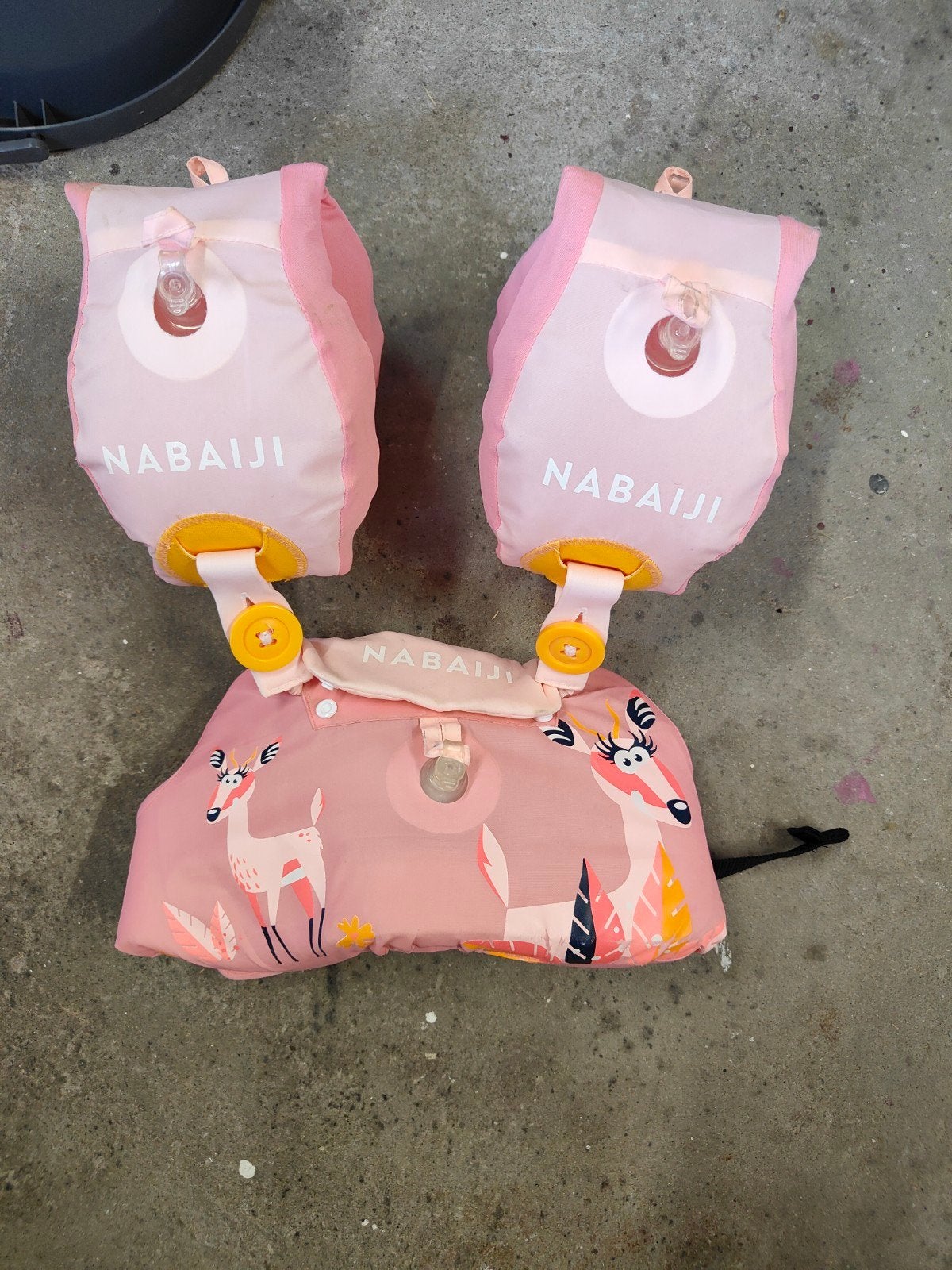 Zwemhulp Decathlon Nabaiji 15-30 kg - Roze met herten, Ophalen of Verzenden, Gebruikt, Meisje