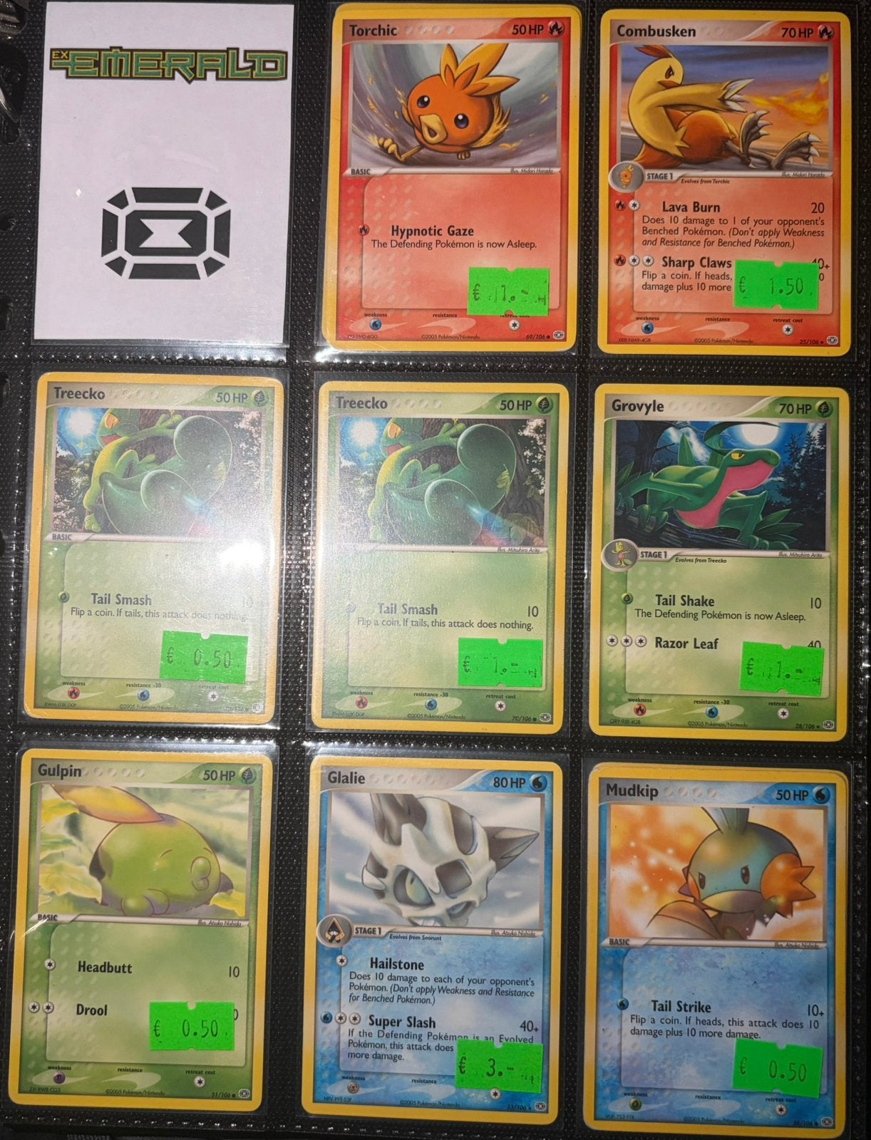 EX Emerald Pokemon kaarten, Ophalen of Verzenden, Zo goed als nieuw, Meerdere kaarten