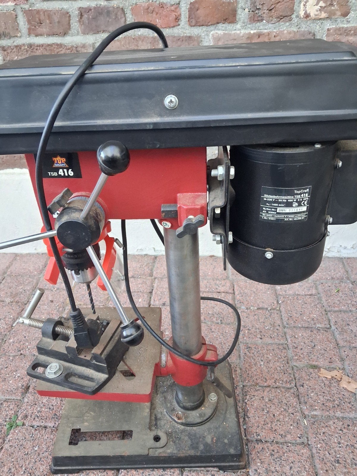 TopCraft TSB 416 Kolomboormachine - 400W, Doe-het-zelf en Verbouw, Ophalen, Gebruikt, Variabele snelheid, Kolomboormachine