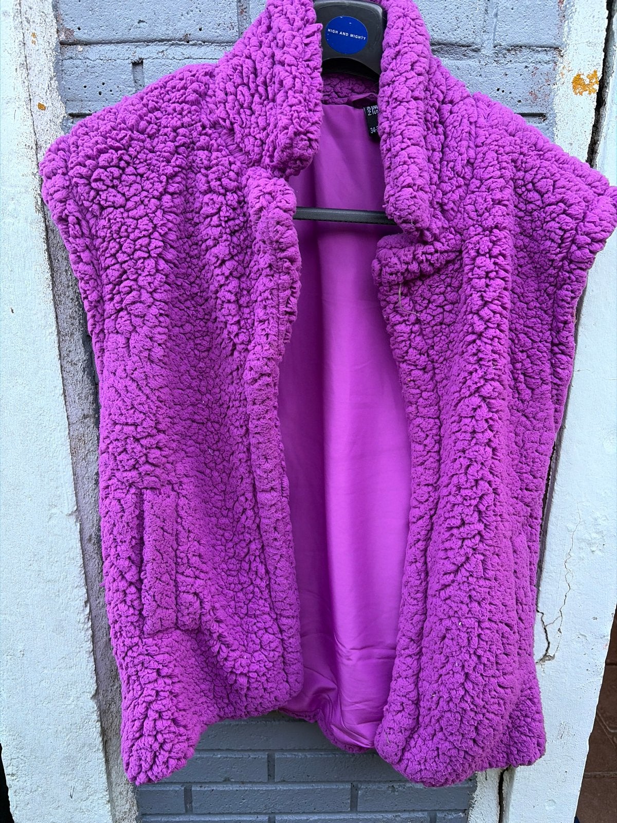 Paars teddy gilet maat 34-36, Ophalen of Verzenden, Zo goed als nieuw, Maat 34 (XS) of kleiner, Paars